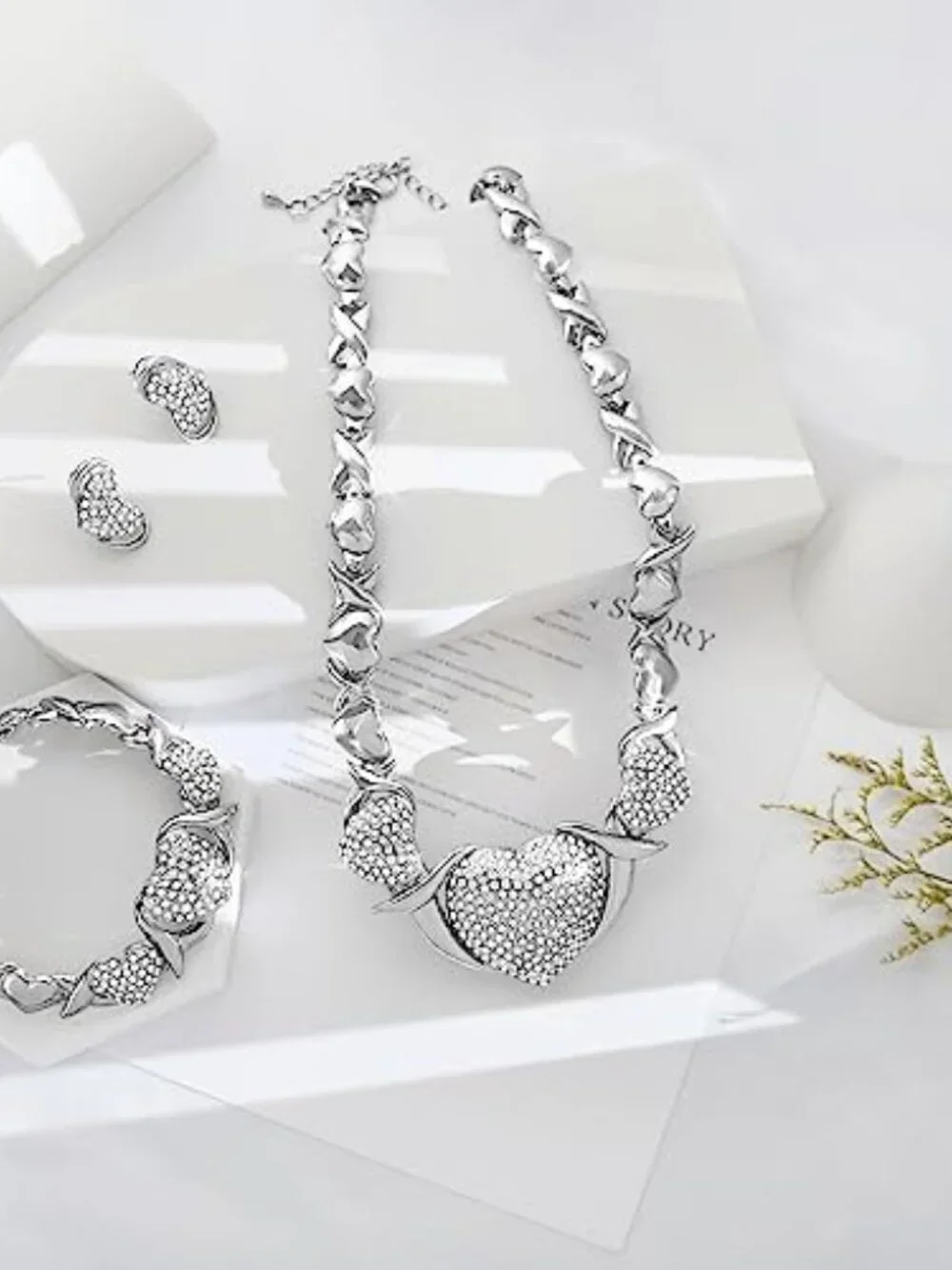 BRAND NEW Silver Bridal Jewelry Set